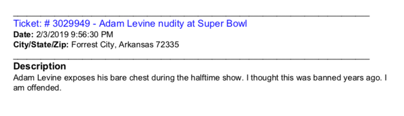 Illustration for article titled America Vs. Adam Levine's Nipples: All The FCC Viewer Complaints About The Super Bowl Halftime Show